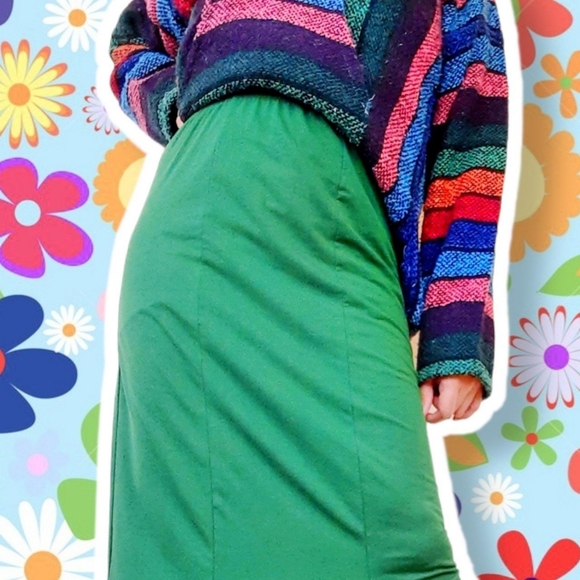 Vintage high waisted paneled flutter maxi skirt - Picture 2 of 4